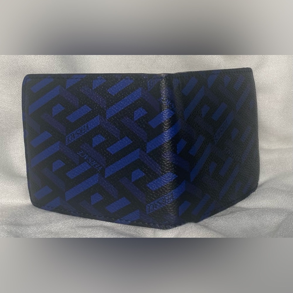 SOLD!!  Versace La Greca Signature Bi-Fold Wallet Versace